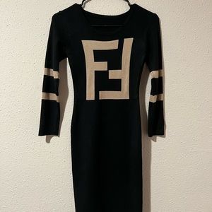 Fitted black dress